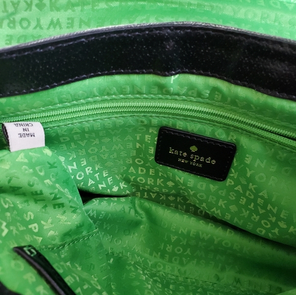 Vintage Kate Spade Striped black and white Canvas Crossbody Bag RARE - Picture 12 of 16